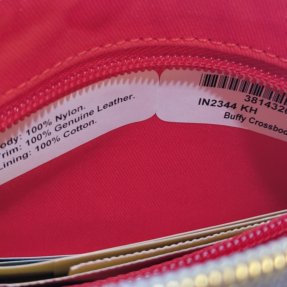Dooney & Bourke Womens Nylon Buffy Zipper Closure Crossbody Bag One Size Brown - Picture 3 of 9